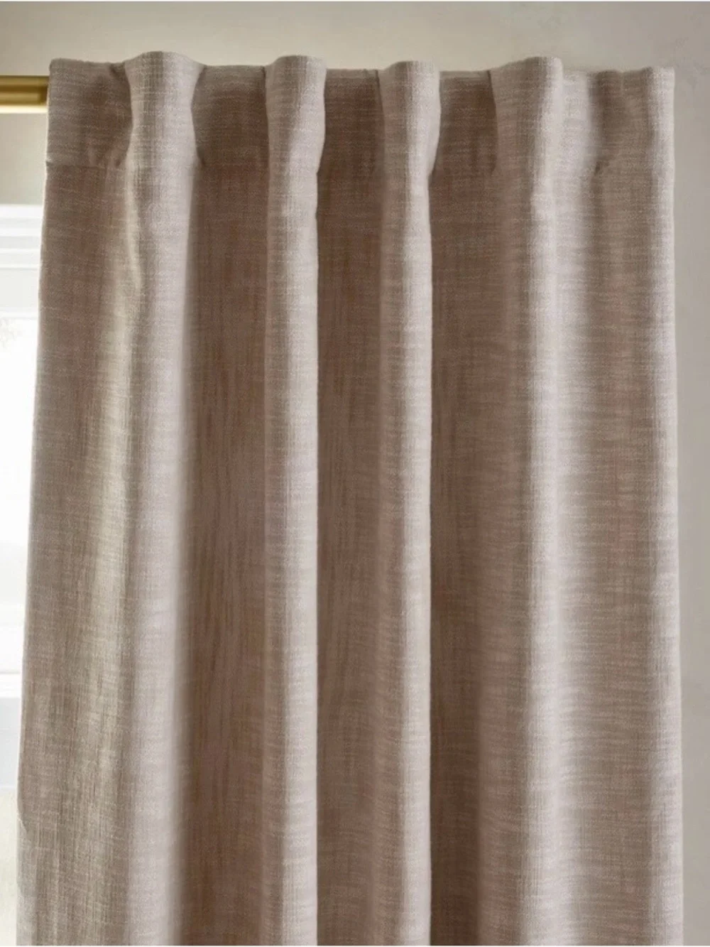Quince Room Darkening Textured Cotton Curtain Panel - Oatmeal- 48x84